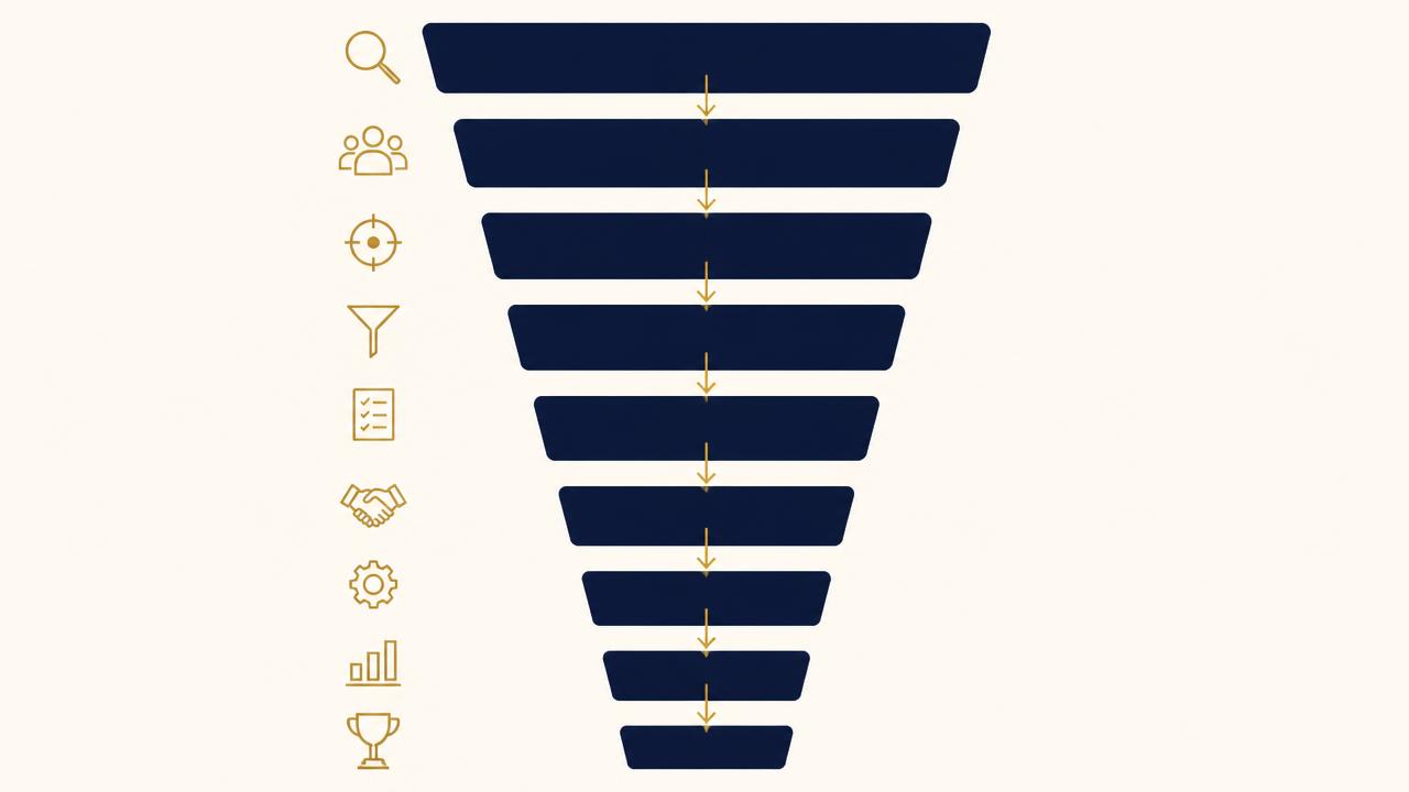 Nine-stage Ad-to-Revenue Funnel framework from ad impression down to profit