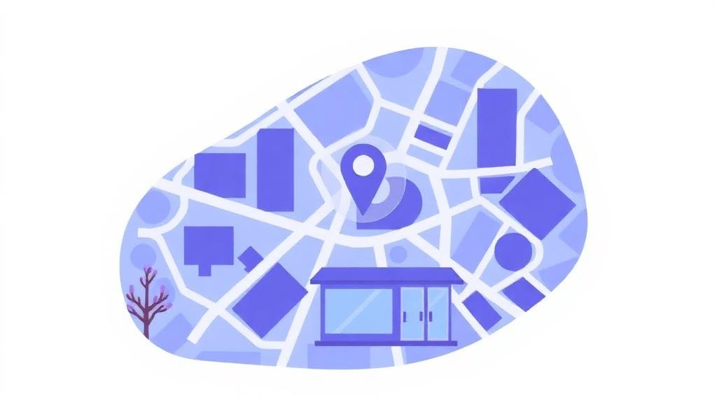 Local intent Google search radius targeting for a storefront in India